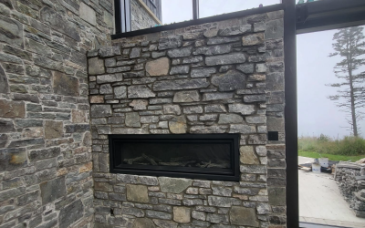 Outdoor Stone Fireplace